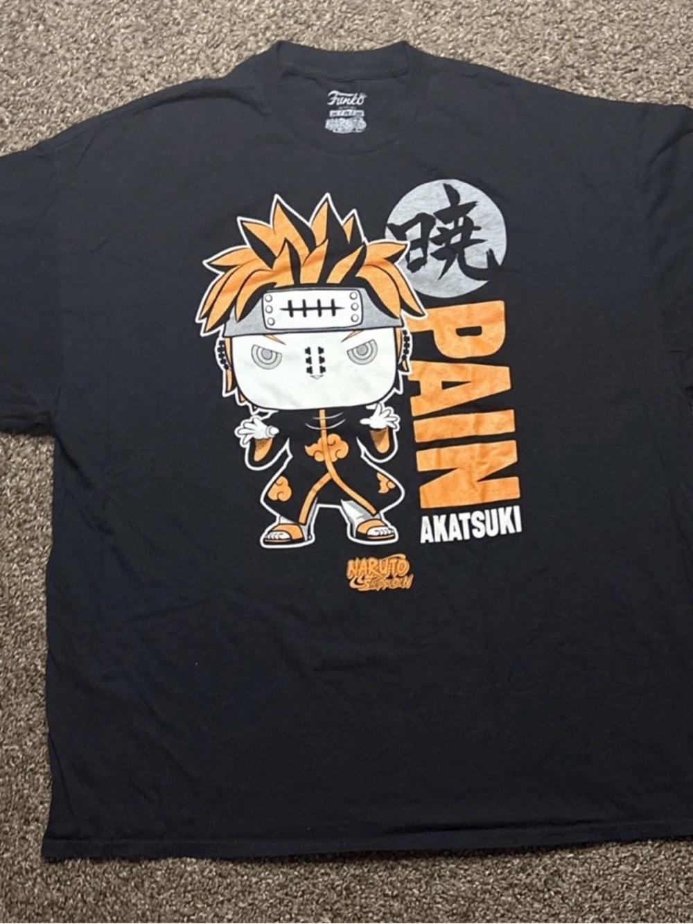 Funko Naruto Pain Akatsuki Graphic Tee - Black & Orange